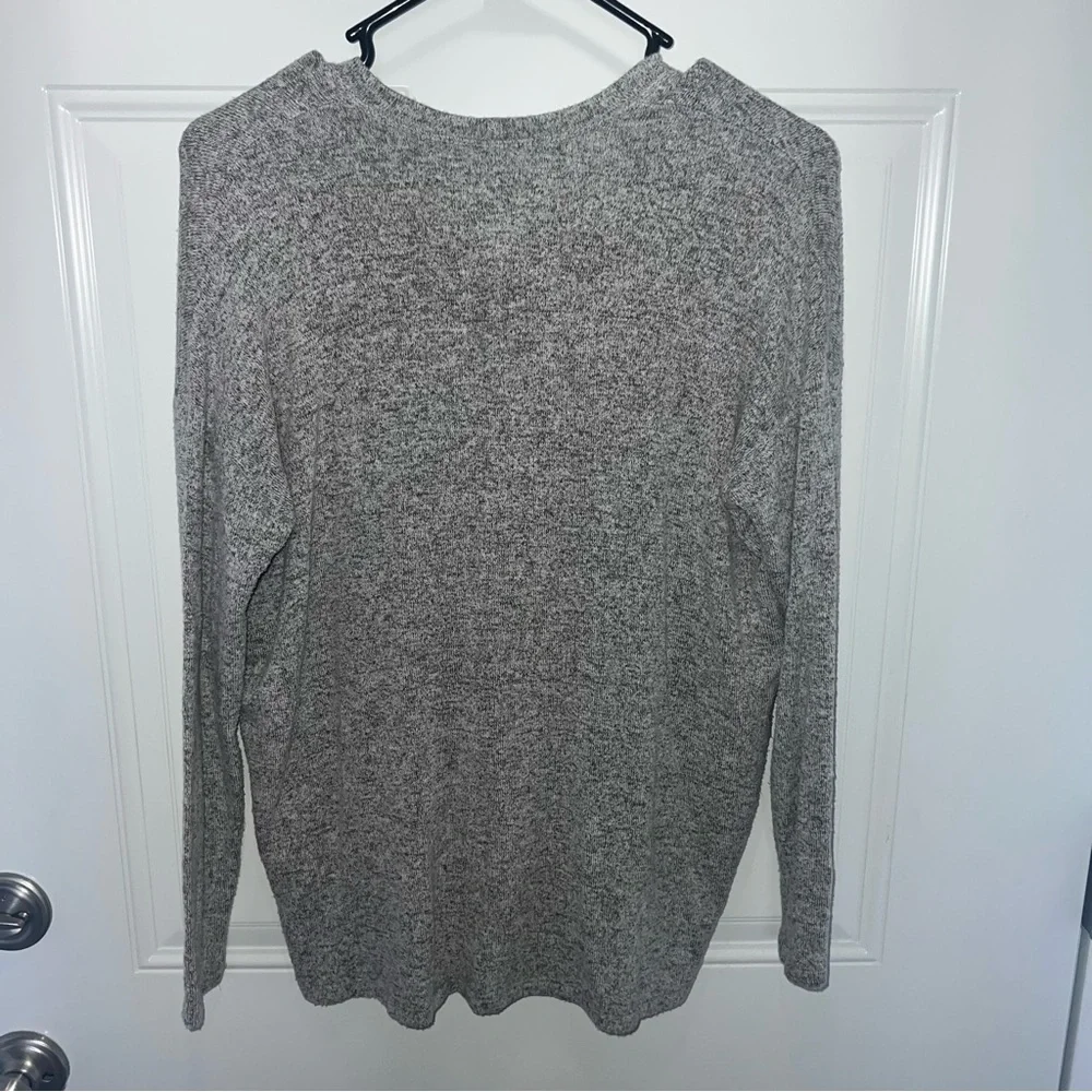 American Eagle Soft Sexy Plush Gray Marled Knit V Neck Button Cardigan Womens XS